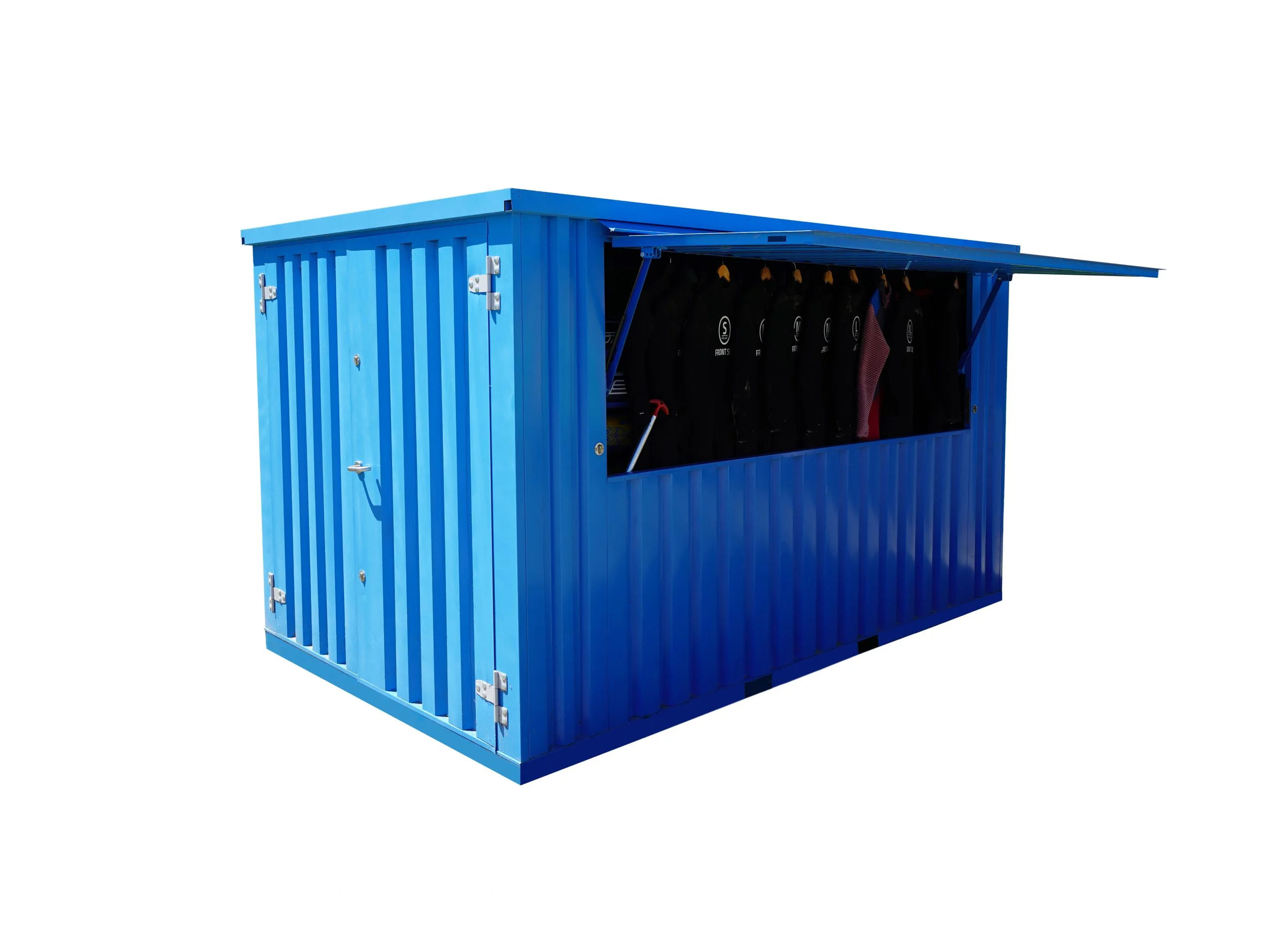Contenedor bar desmontable 4×2 metros XL Azul RAL 5015