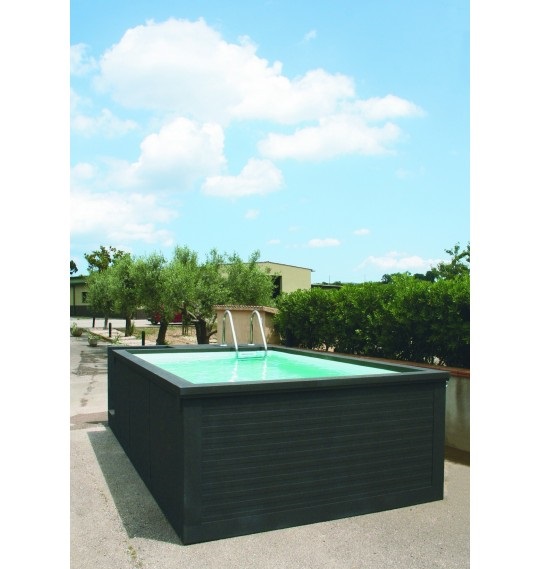 Mini piscina móvil en contenedor 5,25 x 2,55 x 1,26 m