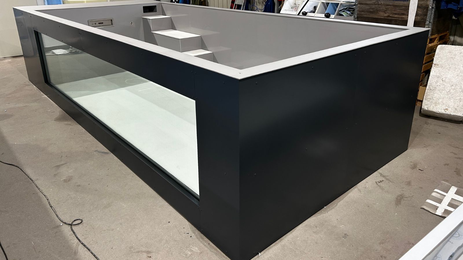 xr Piscina de polipropileno 6,5 m x 2,5 m con ventana subacuática de 4 m – Image 1