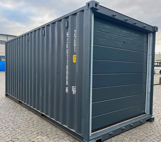 Contenedor de transporte de 20 pies con puertas seccionales de garaje